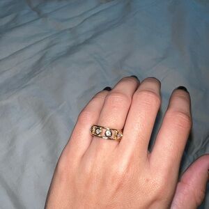 Vintage Gold Diamond Women's Ring